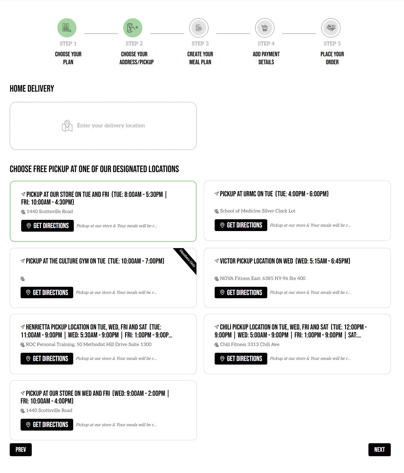 Effortlessly Healthy Address Pickup Location