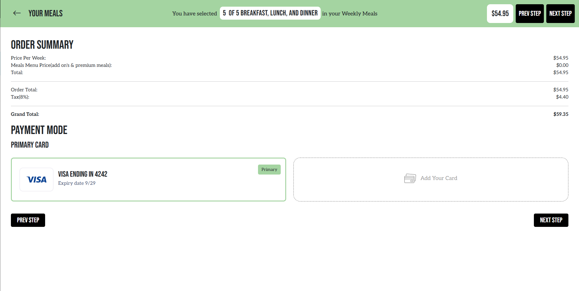 Effortlessly Healthy Second Order Add Paymaent