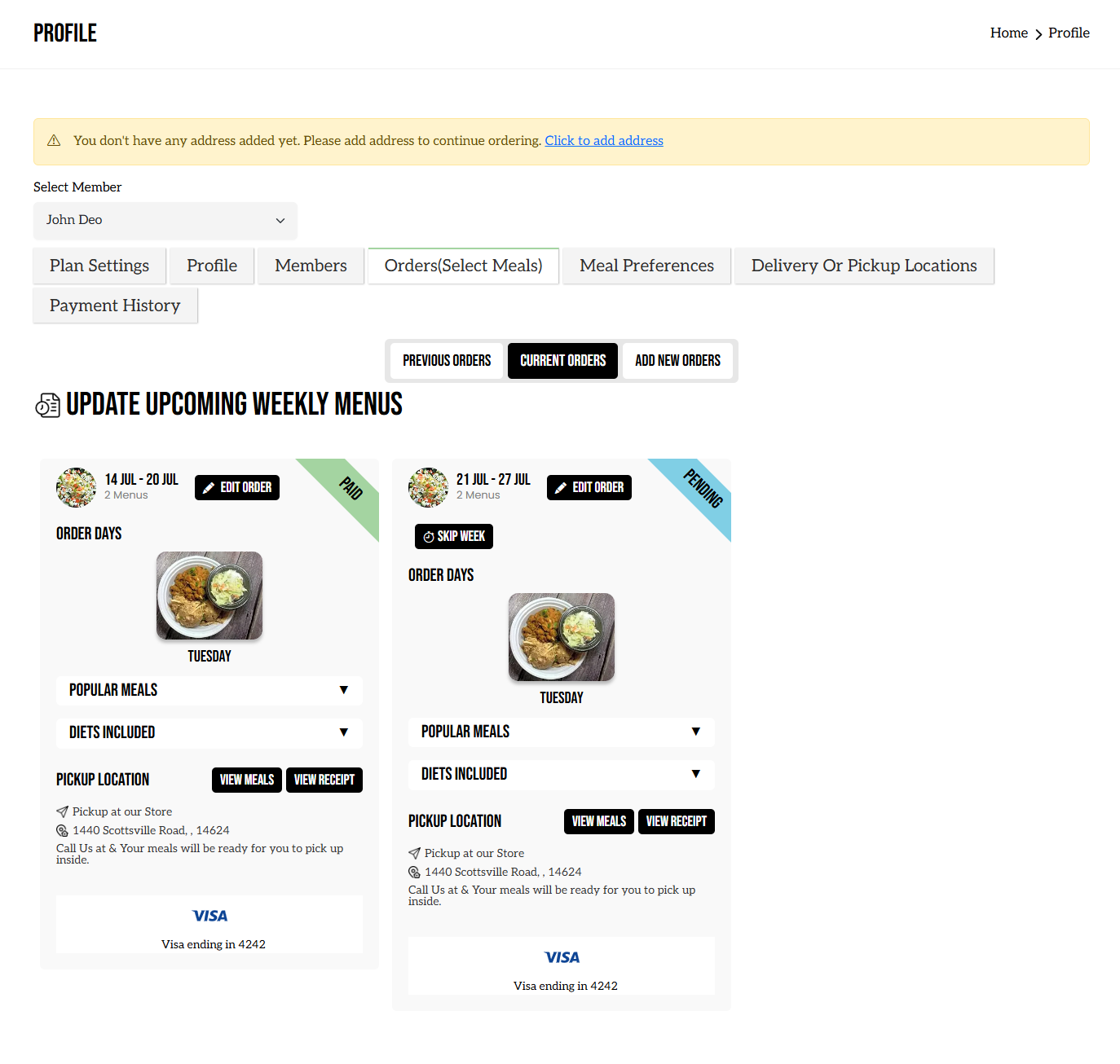 Effortlessly Healthy Second Order After Place Order